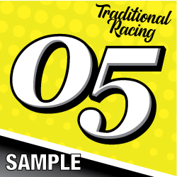 Traditional Racing Numbers 01 Sample Set